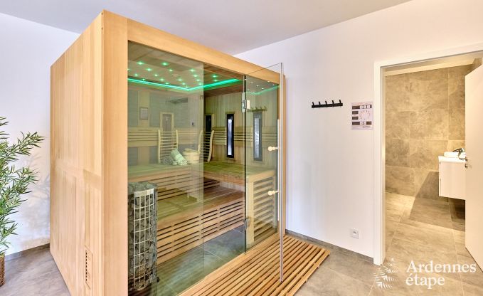 Maison de vacances moderne pour 10 personnes  Amel avec 4 chambres, 5 salles de bains, sauna, salle de fitness, salle de jeux et jardin priv