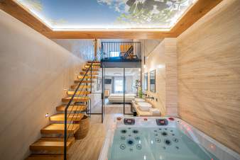 Maison de vacances de luxe pour 4  Amel, Hautes Fagnes avec jacuzzi, cabine infrarouge