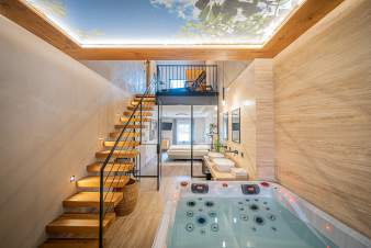 Maison de vacances de luxe pour 4 à Amel, Hautes Fagnes avec jacuzzi, cabine infrarouge