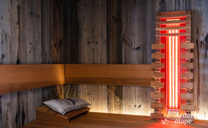 Maison de vacances authentique pour 6 personnes  Anhe avec sauna priv, terrasse couverte et intrieur de luxe