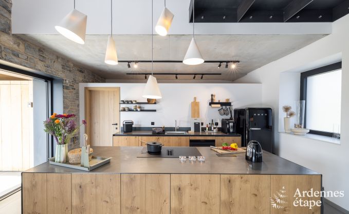 Maison de vacances authentique pour 6 personnes  Anhe avec sauna priv, terrasse couverte et intrieur de luxe