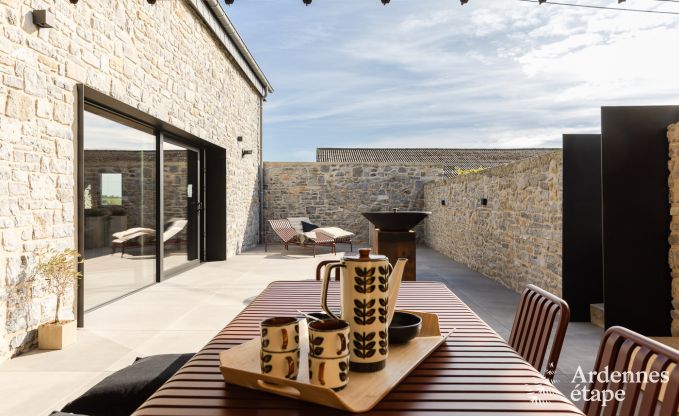 Maison de vacances authentique pour 6 personnes  Anhe avec sauna priv, terrasse couverte et intrieur de luxe