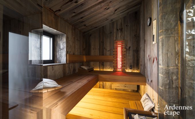 Maison de vacances authentique pour 6 personnes  Anhe avec sauna priv, terrasse couverte et intrieur de luxe