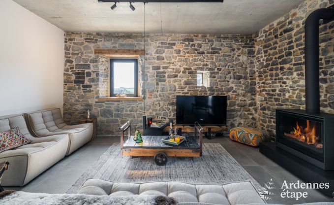 Maison de vacances authentique pour 6 personnes  Anhe avec sauna priv, terrasse couverte et intrieur de luxe