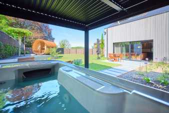 Maison de vacances de luxe pour 2 à Aubel : jacuzzi, sauna et belle vue