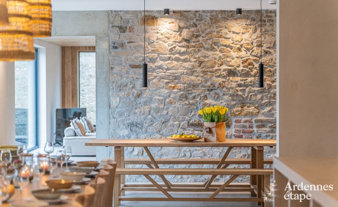 Grande maison de vacances  Aubel au bord de l'eau : idale pour 30 personnes avec piscine, billard et grands espaces