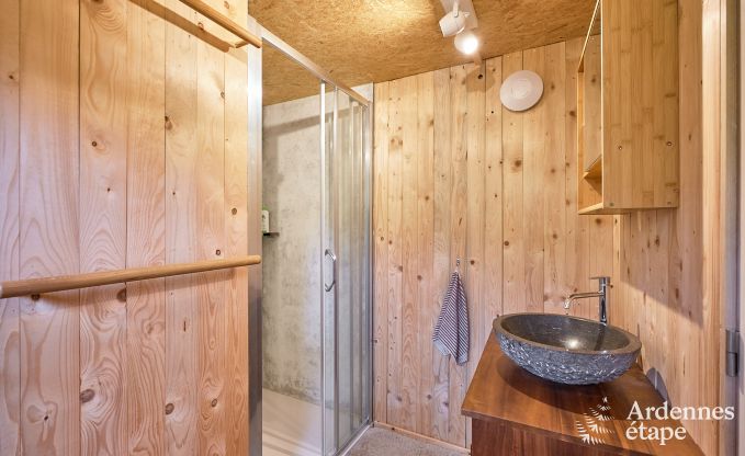 Grande yourte pour 4 personnes � Aywaille avec poele � pellets et jardin priv� avec terrasse