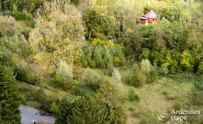 Grande yourte pour 4 personnes � Aywaille avec poele � pellets et jardin priv� avec terrasse