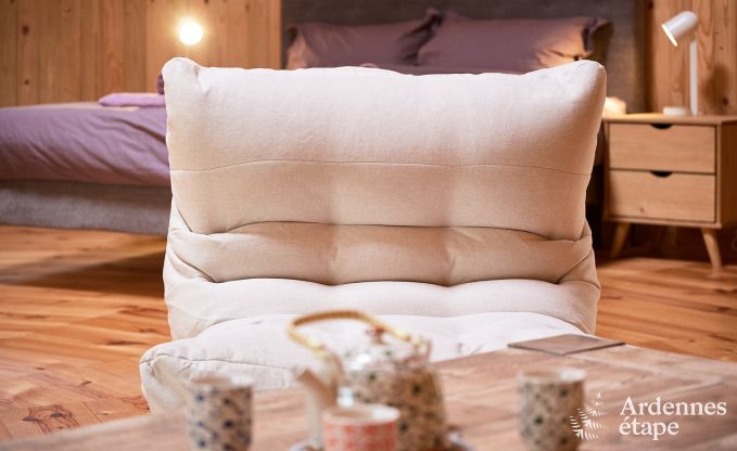 Grande yourte pour 4 personnes � Aywaille avec poele � pellets et jardin priv� avec terrasse