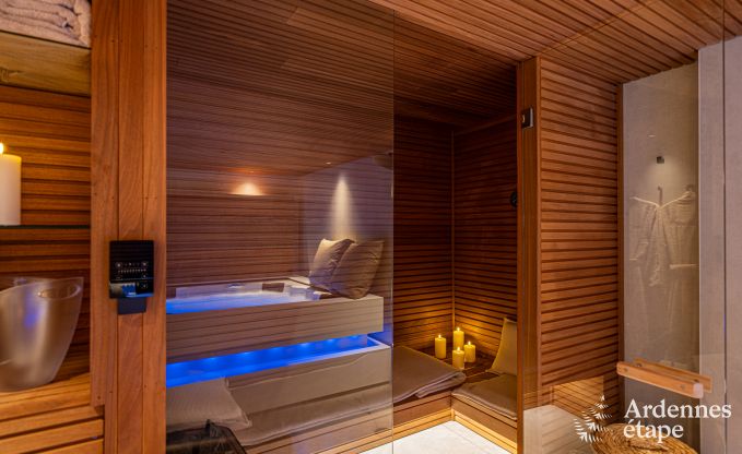Maison de vacances luxueuse  Baillonville pour 6 personnes avec wellness et piscine chauffe