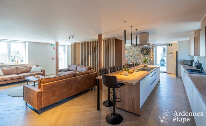 Maison de vacances  Bastogne : hbergement spacieux pour 22 personnes avec des installations compltes et 9 chambres dans l'Ardenne
