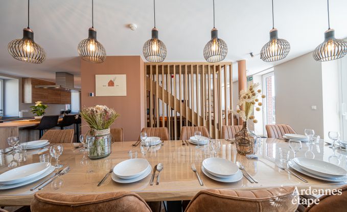 Maison de vacances  Bastogne : hbergement spacieux pour 22 personnes avec des installations compltes et 9 chambres dans l'Ardenne