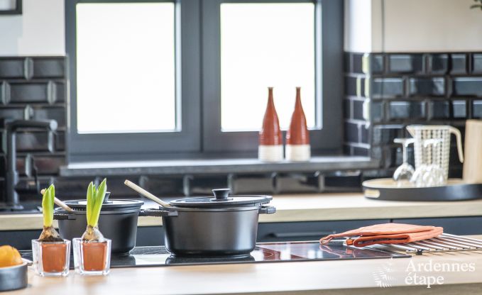 Magnifique ch�teau � Bertrix : h�bergement pour 20 personnes avec piscine int�rieure, jacuzzi et cabine infrarouge