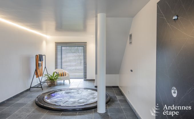 Magnifique ch�teau � Bertrix : h�bergement pour 20 personnes avec piscine int�rieure, jacuzzi et cabine infrarouge