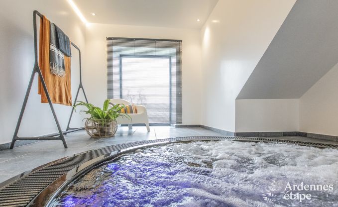 Magnifique chteau  Bertrix : hbergement pour 20 personnes avec piscine intrieure, jacuzzi et cabine infrarouge