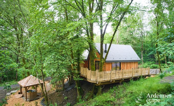 Cabane dans les arbres � Bertrix, Ardenne