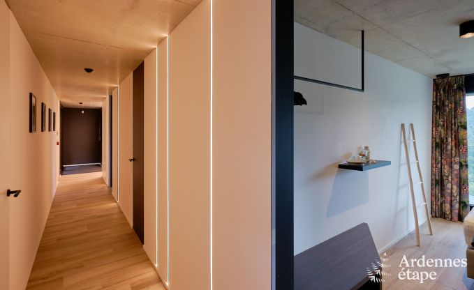 Villa de luxe pour 14 personnes  Poupehan avec 6 chambres et salles de bains, piscine intrieure et sauna