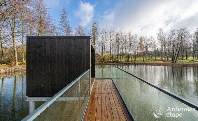 Chalet de luxe  Brognon pour 20 personnes avec piscine extrieure chauffe, jacuzzi extrieur et sauna au bord du lac