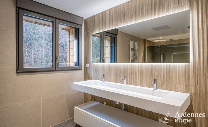 Chalet de luxe  Brognon pour 20 personnes avec piscine extrieure chauffe, jacuzzi extrieur et sauna au bord du lac