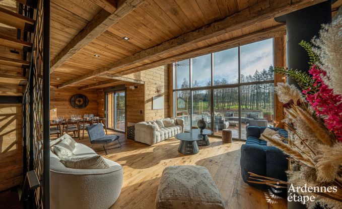 Chalet de luxe  Brognon pour 20 personnes avec piscine extrieure chauffe, jacuzzi extrieur et sauna au bord du lac