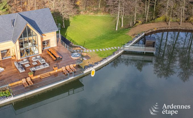 Chalet de luxe  Brognon pour 20 personnes avec piscine extrieure chauffe, jacuzzi extrieur et sauna au bord du lac
