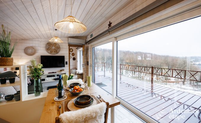 Chalet avec vue exceptionnelle  Butgenbach pour 2 personnes en Ardenne