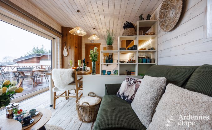 Chalet avec vue exceptionnelle  Butgenbach pour 2 personnes en Ardenne