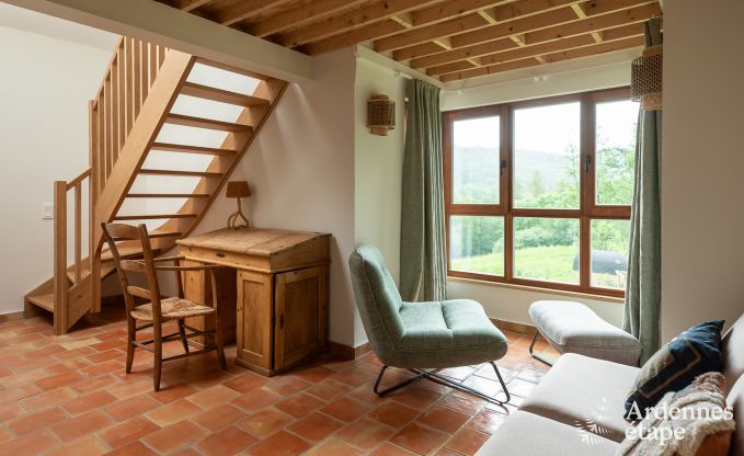 Chalet  Couvin pour 8 personnes : maison de vacances confortable avec sauna et vue panoramique