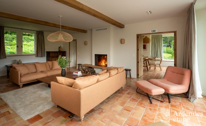 Chalet  Couvin pour 8 personnes : maison de vacances confortable avec sauna et vue panoramique