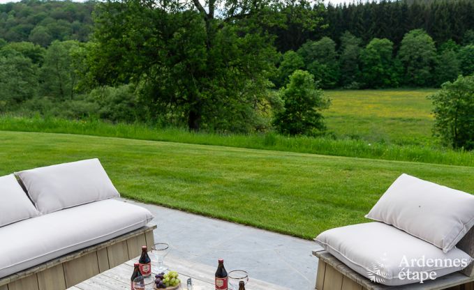 Chalet  Couvin pour 8 personnes : maison de vacances confortable avec sauna et vue panoramique