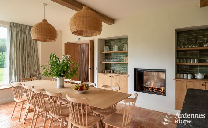 Chalet  Couvin pour 8 personnes : maison de vacances confortable avec sauna et vue panoramique