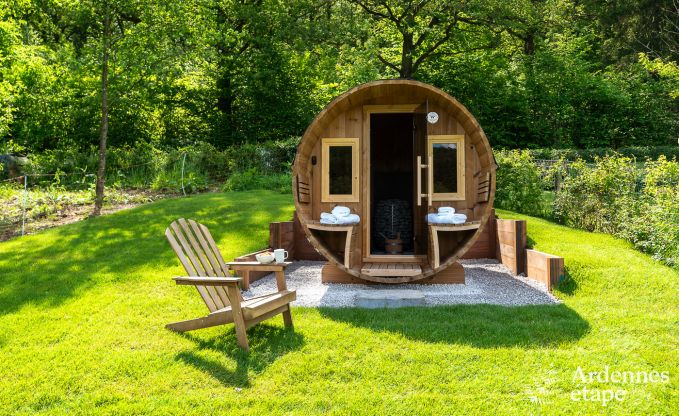 Chalet  Couvin pour 8 personnes : maison de vacances confortable avec sauna et vue panoramique