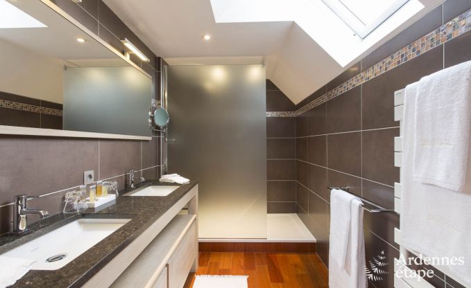 Villa de luxe pour 8 personnes  Doische : cabine infrarouge, jacuzzi, cassette  bois, tang et jardin priv