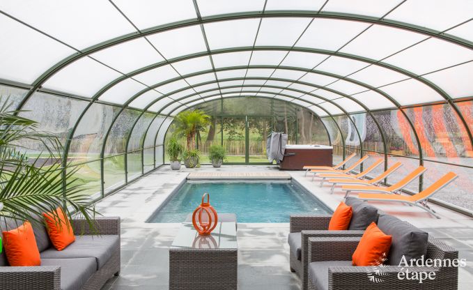 Villa de luxe  Durbuy : hbergement pour 15 personnes avec piscine, spa et nature en Ardenne