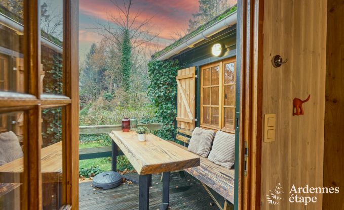 Escapade en Ardenne : chalet contemporain 4 personnes avec sauna et jardin priv  Durbuy