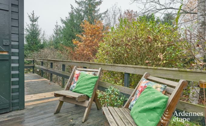 Escapade en Ardenne : chalet contemporain 4 personnes avec sauna et jardin priv  Durbuy