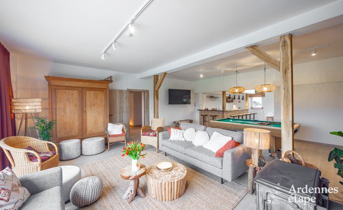 Spacieuse villa de luxe avec sauna, jardin priv et bar, prs de Durbuy