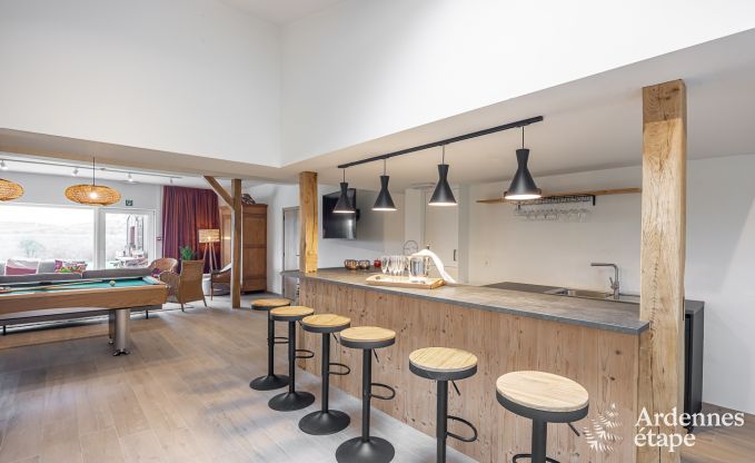 Spacieuse villa de luxe avec sauna, jardin priv et bar, prs de Durbuy