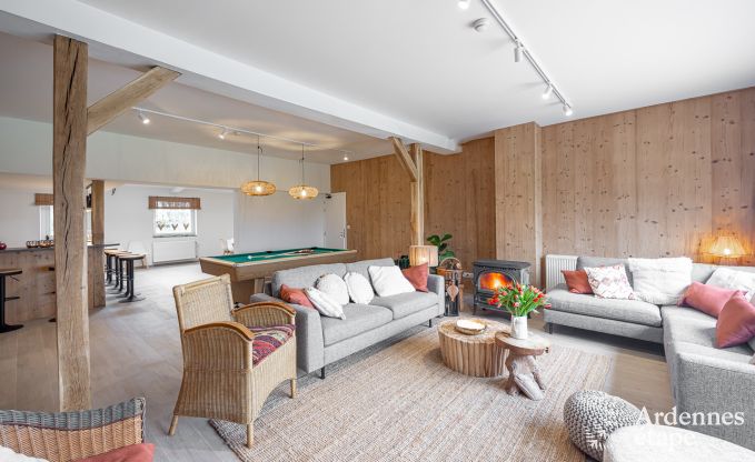 Spacieuse villa de luxe avec sauna, jardin priv et bar, prs de Durbuy