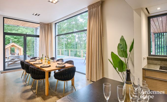 Villa de luxe  Durbuy pour 8 personnes avec jacuzzi, sauna, terrasse couverte et jardin priv