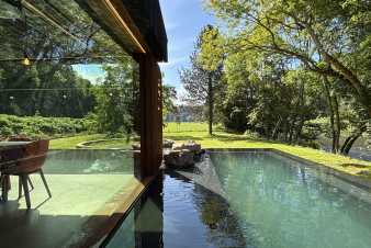 Maison de vacances isole  Esneux pour 12 personnes avec 6 chambres, jacuzzi et piscine