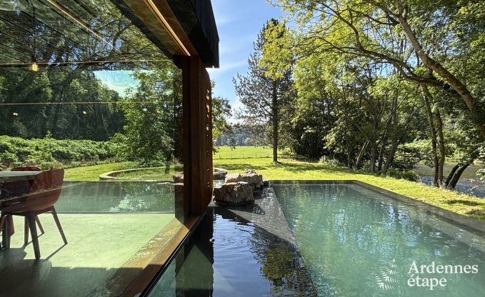 Maison de vacances exceptionnelle  Esneux pour 18 personnes avec 6 chambres, piscine  dbordement et jacuzzi extrieur