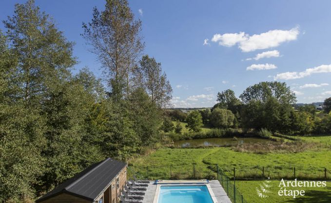 Maison de vacances pour familles � Gouvy avec piscine, sauna et vue en Ardenne