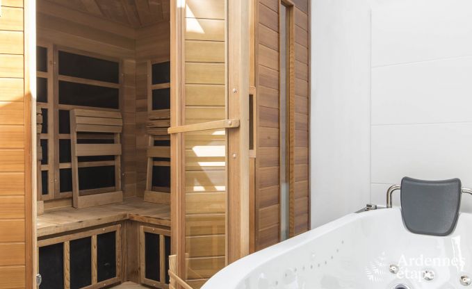 Maison de vacances pour familles � Gouvy avec piscine, sauna et vue en Ardenne
