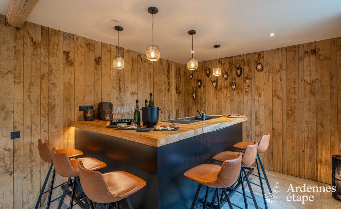 Grande maison de vacances pour 15 personnes � Hotton, Ardenne, avec 6 chambres et salles de bains, chemin�e, billard et terrasse avec brasero