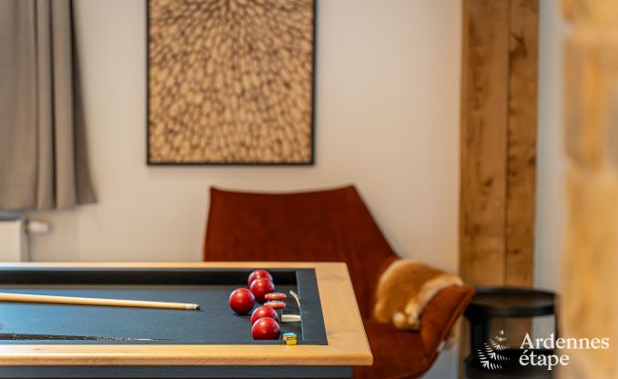 Grande maison de vacances pour 15 personnes � Hotton, Ardenne, avec 6 chambres et salles de bains, chemin�e, billard et terrasse avec brasero