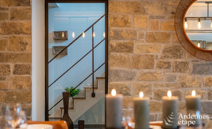 Grande maison de vacances pour 15 personnes � Hotton, Ardenne, avec 6 chambres et salles de bains, chemin�e, billard et terrasse avec brasero