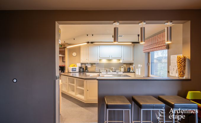 villa de luxe � Houffalize : h�bergement pour 18 personnes avec piscine, sauna et jardin priv� en Ardenne