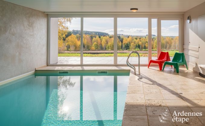 Villa de luxe  Houffalize : hbergement pour 22 personnes avec piscine, sauna et jardin en Ardenne