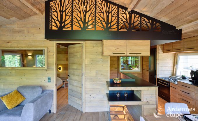 Chalet spacieux au bord de l'eau pour 6 personnes avec poele  pellets, barbecue et terrasse prive  La Roche-en-Ardenne